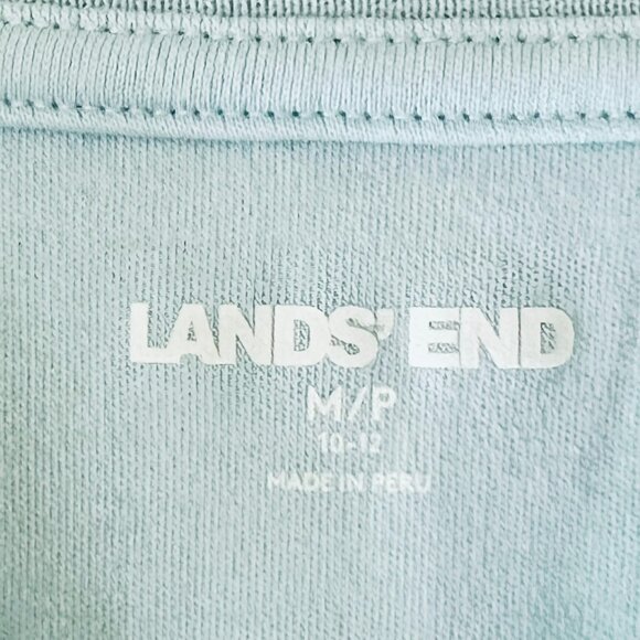 Lands End Girls Light Blue Short Sleeve Polo Shirt Size Medium 10-12 Cotton NWOT - Picture 7 of 10